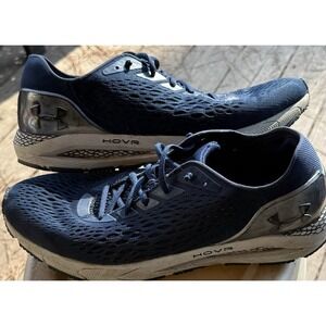 Mens Under Armour HOVR Sonic 3 Running Shoes Size 12 Navy Blue Gray 3023936-400